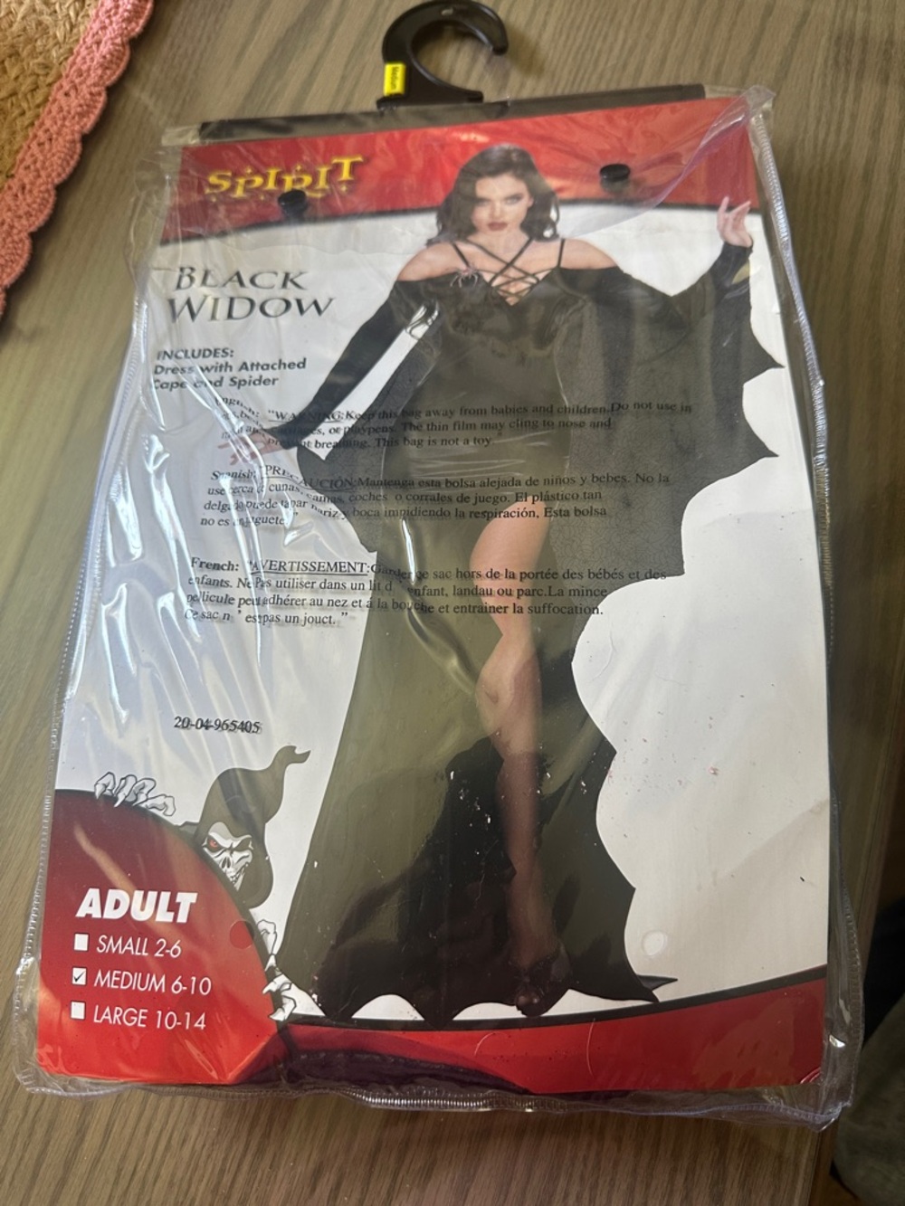 Spirit Black Widow Costume - Black